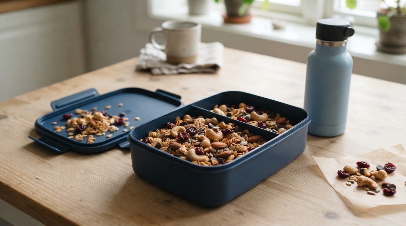 Barnas energimiks med tranebær og cashew – illustrasjonsbilde