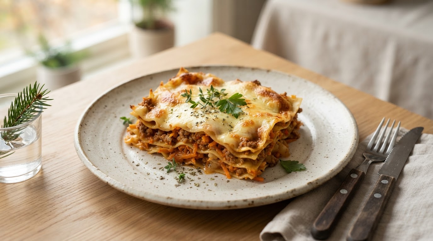 Enkel julelasagne for hele familien – illustrasjonsbilde