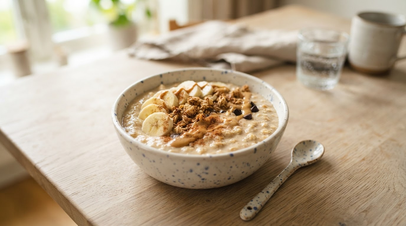 Fyldig havre- og peanøttsmoothie for hele familien – slik ser retten ut