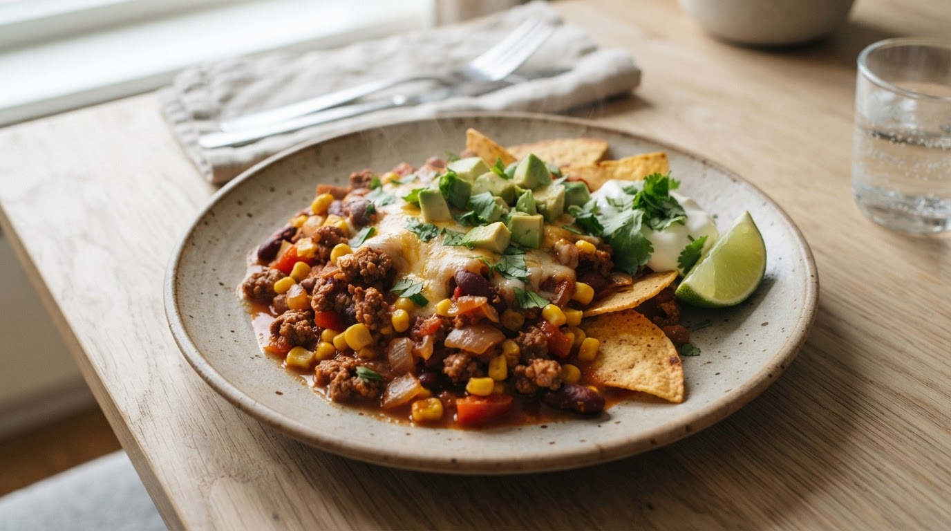 Keto Tacogryte med Storfekjøttdeig og Fersk Norsk Mais – slik ser retten ut
