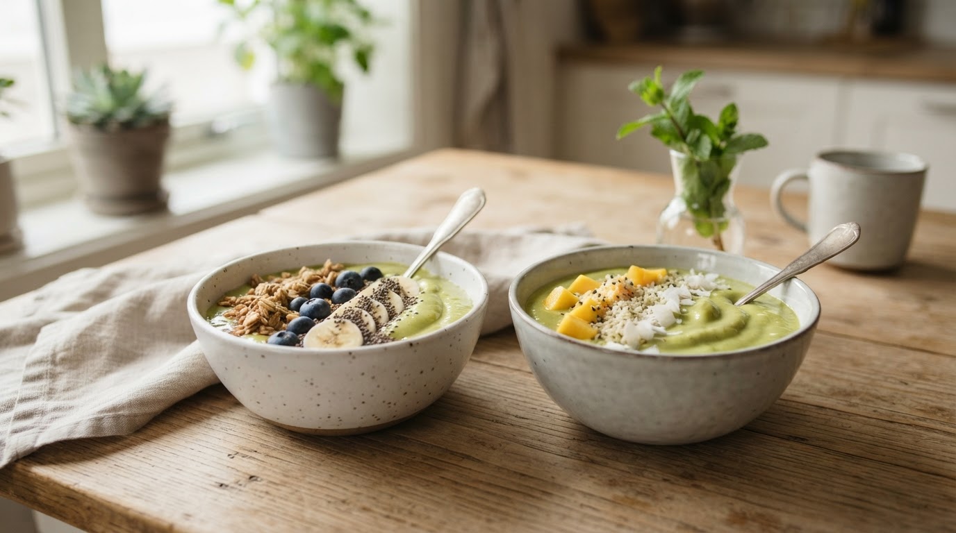 Kremet grønn smoothie for hele familien – slik ser retten ut