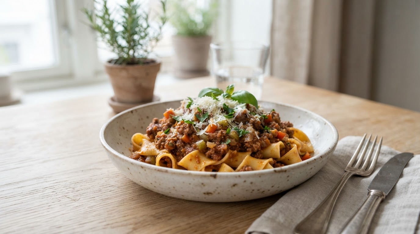 Langtidskokt Bolognese i Slow Cooker – slik ser retten ut