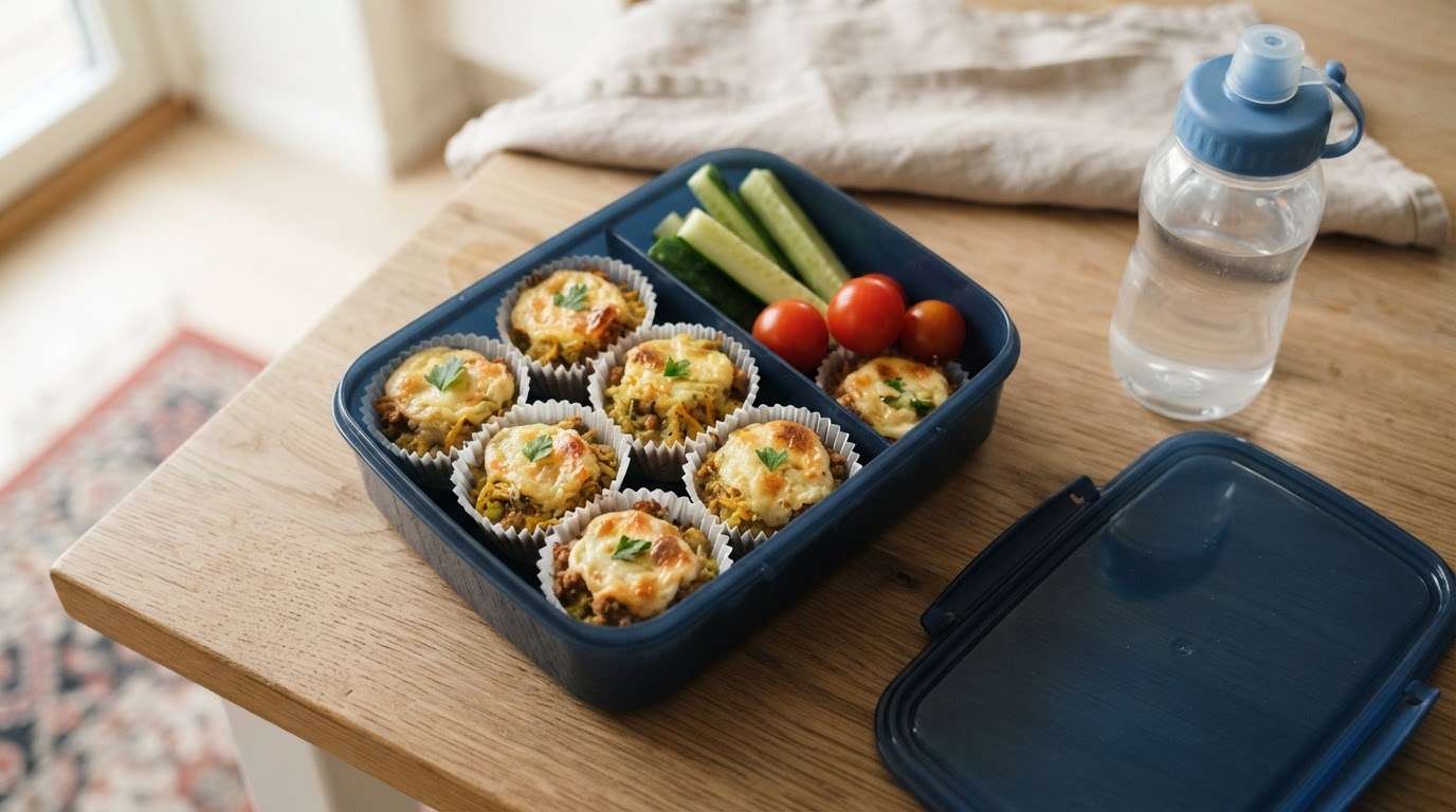 Milde Moussaka-biter i Muffinsform – slik ser retten ut