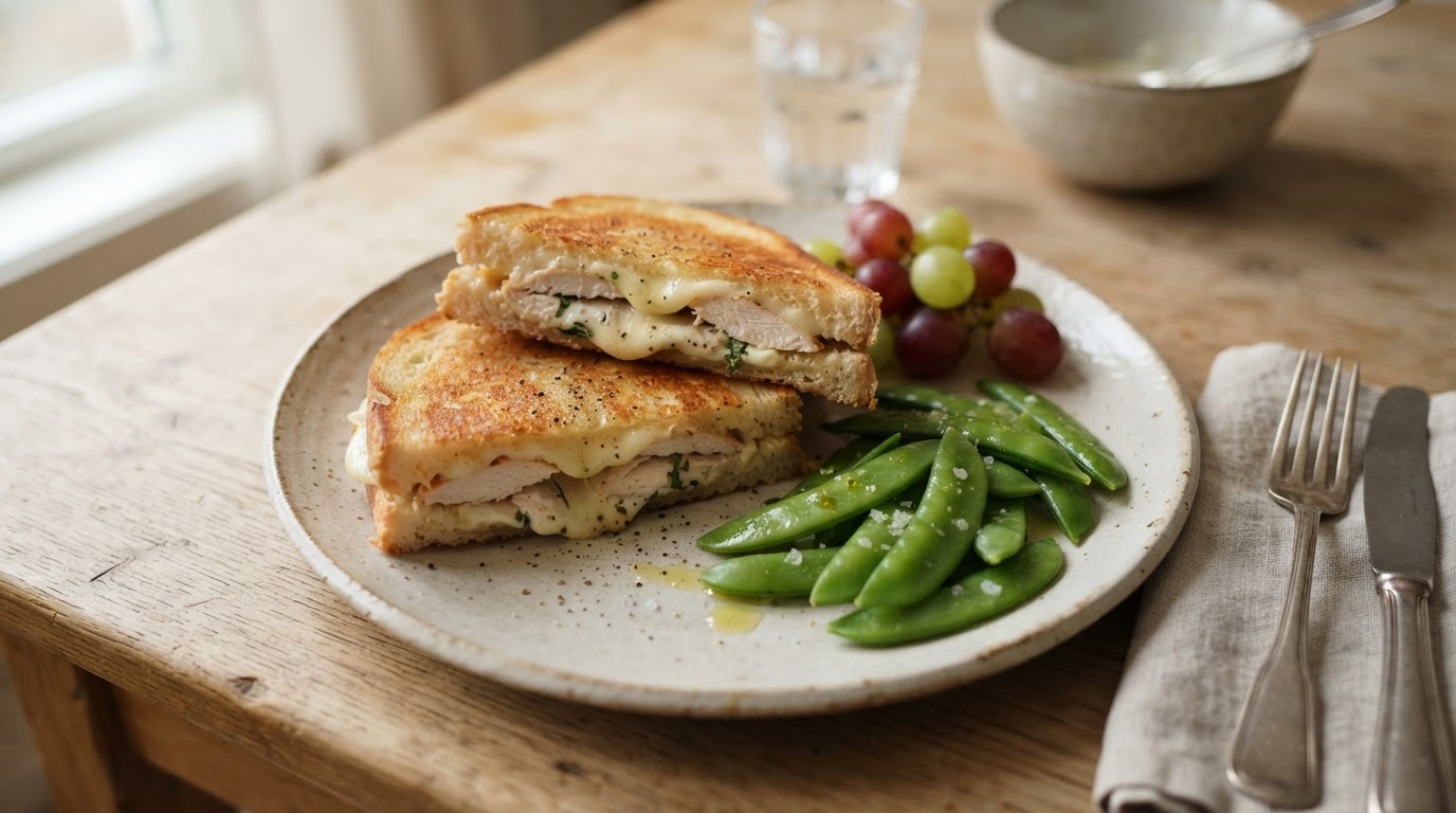 Myke kalkunsandwicher med sprø sukkererter – illustrasjonsbilde