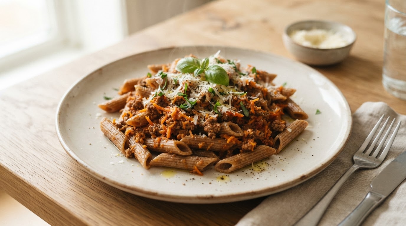Rask Fullkornspasta Bolognese – slik ser retten ut