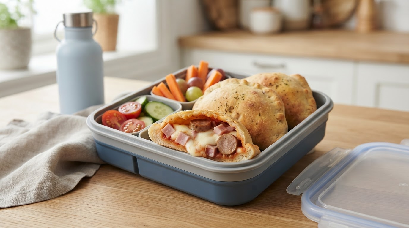 Saftige mini-calzoner med skinke og ost – slik ser retten ut