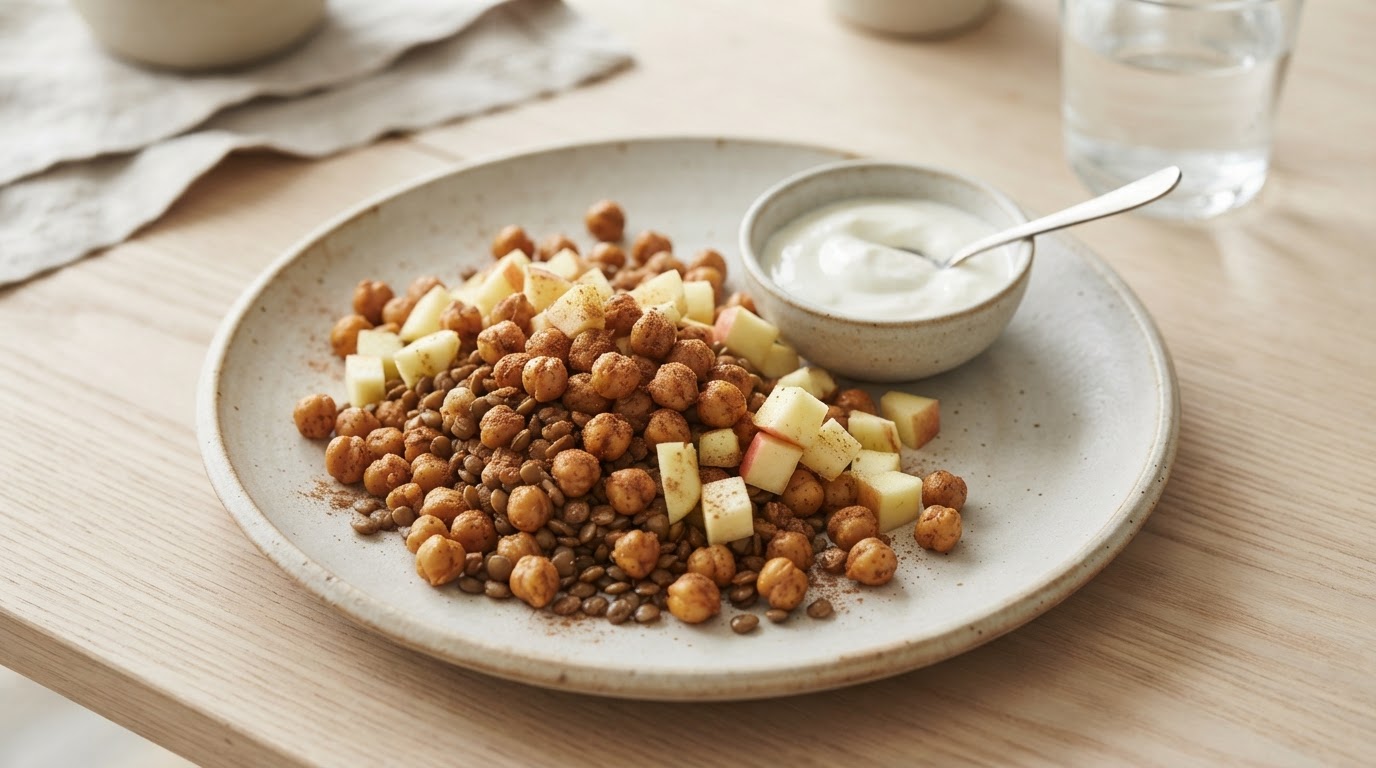 Sprø kanelkikerter med norske epler og vaniljedipp – illustrasjonsbilde