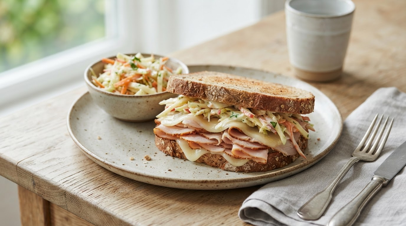 Sunnere Viral Grinder Sandwich med Kalkun og Norske Epler – slik ser retten ut