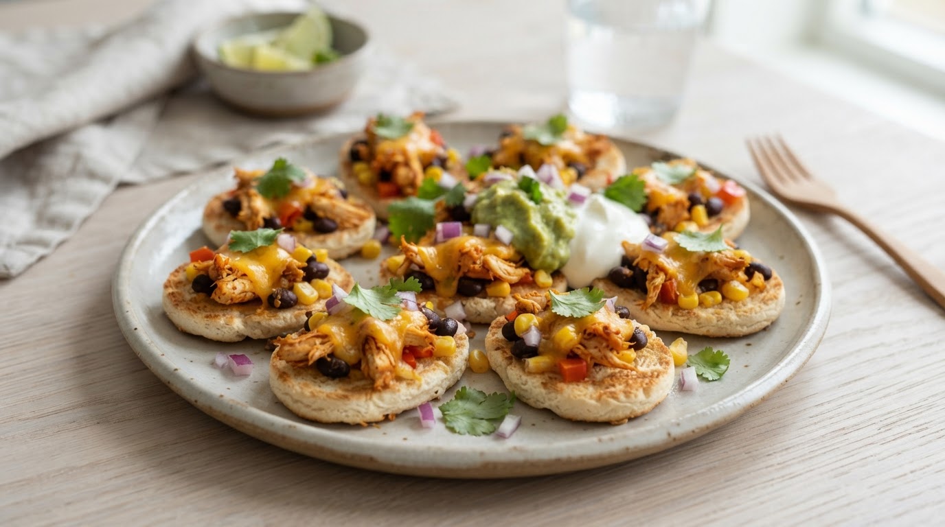 Tex-Mex "fingermat" med polarbrød-biter – illustrasjonsbilde