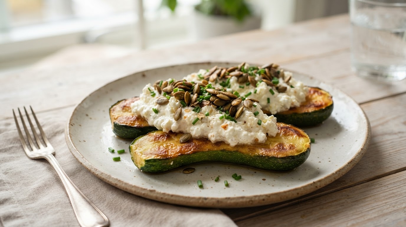 Viral kokt hel squash med kremet fetadipp og sprø frø – slik ser retten ut